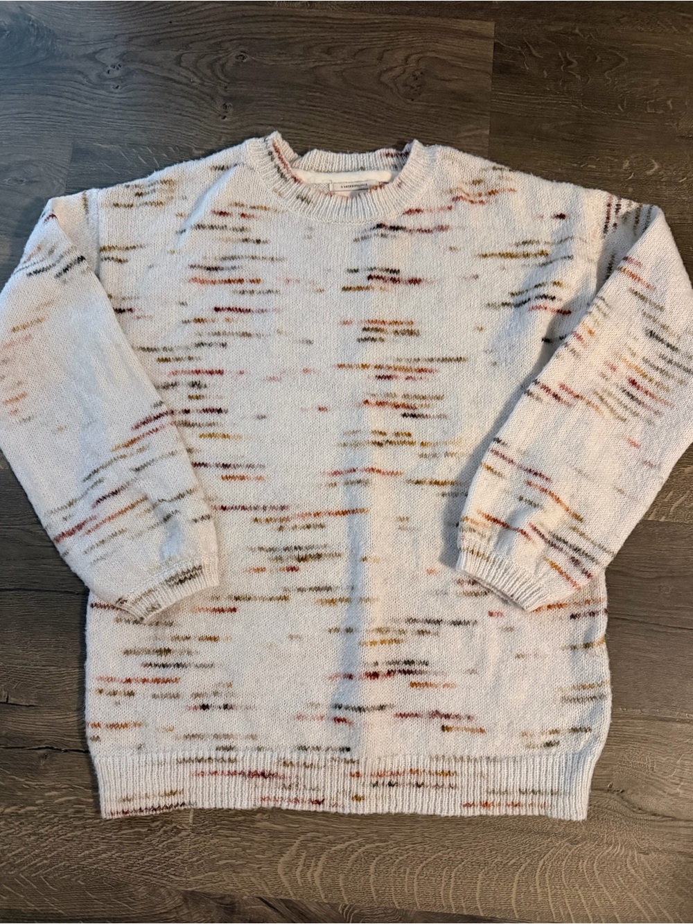 Anthropologie Crewneck Sweater with Multicolor Speckle